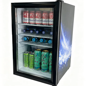 Lockable Tabletop Commercial Drinks Cooler Beer Chiller Constant Temperature Glass Door Digital <b>Small</b> Refrigerator - Product Image 1
