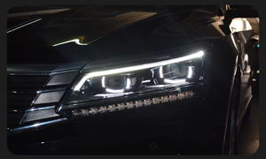 Fari LED Premium per Volkswagen <span class=keywords><strong>Passat</strong></span> 2016 <span class=keywords><strong>2017</strong></span> 2018 2019, Luci Anteriori Bianche Brillanti con Occhi d'Angelo DRL - Product Image 4