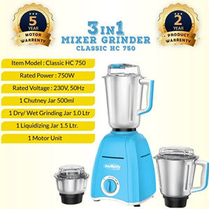 100% alta calidad orientada a la exportación al por mayor diseño personalizado tarro de acero inoxidable clásico molinillo mezclador de HC-750W de Bangladesh - Product Image 5