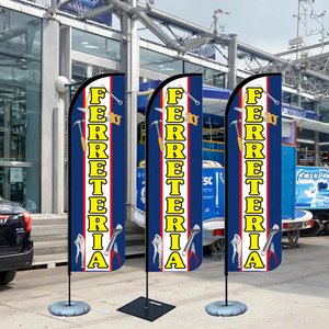 Bandiera della spiaggia di promozione all'aperto con Logo personalizzato di piume colorate all'ingrosso per uso del negozio di ferramenta - Product Image 3