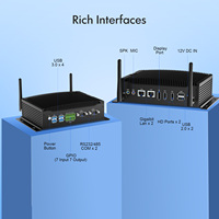 Mini PC Industrial sin Ventilador I7-10510U SSD 2xGbE 4xUSB3.0 2xUSB2.0 2xCOM(232/422/485) GPIO Audio DC ANT Win10/11/Linux