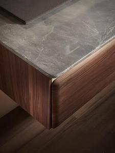 Medieval style bathroom cabinet combination modern light luxury walnut color bathroom cabinet bathroom washroom - Product Image 2