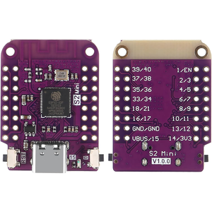 Carte de développement WiFi ESP32-S2 Mini V1.0.0 avec 4 Mo de mémoire Flash, 2 Mo de PSRAM, USB Type-C, compatible pour les projets IoT et DIY - Product Image 3