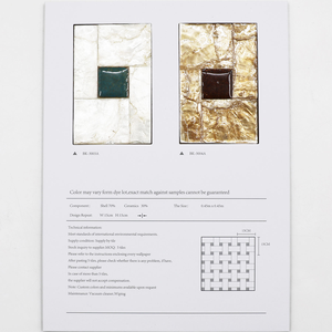 Mywind Papier Peint Nacre Naturelle Effet Coquillage Nouveaux Designs Nouvelles Couleurs Livre d'échantillons Vente Chaude Choisissez un Ensemble - Product Image 3