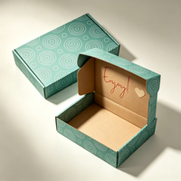 Boîtes d'emballage auto-érectables en carton ondulé imperméable personnalisées, avec gaufrage à paillettes, pelliculage mat, boîtes d'expédition