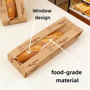 Emballage de pain baguette de qualité supérieure : Sac en papier kraft écologique pour boulangerie artisanale (personnalisable) - Product Image 2