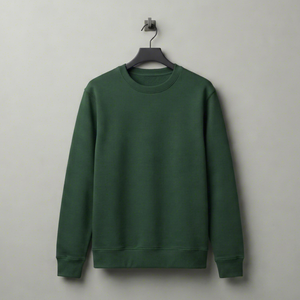 เสื้อสเวตเชิ้ตคอกลม แขนยาว แบบสวมหัว สีพื้น ยูนิเซ็กซ์ ผ้าถัก 100% คอตตอน เป็นมิตรกับสิ่งแวดล้อม สไตล์ลำลอง สำหรับฤดูใบไม้ร่วงและฤดูหนาว - Product Image 1