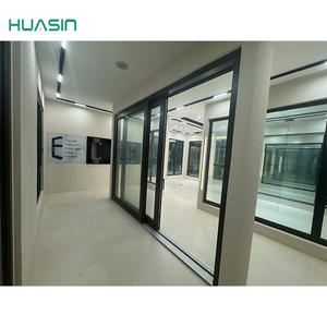 Cửa trượt gỗ nhôm nội thất Huasin tiêu chuẩn Canada mới nhất 2025, hệ thống thoát nước âm, tùy chỉnh, không ma sát, vận hành êm ái - Product Image 4