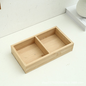 Caja de almacenamiento de bambú con nueve compartimentos, rectangular de 4.5 pulgadas, hecha a mano, para frutas secas, dulces, uso doméstico - Product Image 4