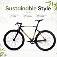 Cadre de vélo en alliage d'aluminium et bambou, pliable, compatible avec les composants standard, vélos de route BMX, design moderne rétro, plusieurs roues