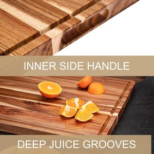 Grande planche à découper en bois pour cuisine, planche à découper en bois simple pour salle à manger, planche à fruits - Product Image 5