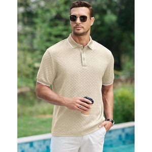 Polo décontracté pour homme FOXA, manches courtes, tricoté, respirant, pour l'été, la plage, le golf - Product Image 4