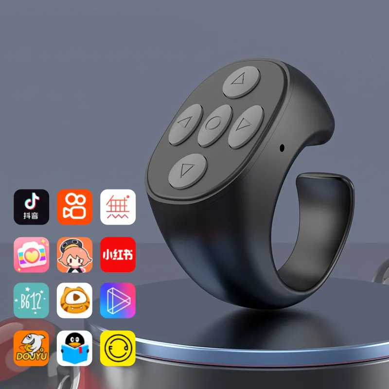 bluetooth tiktok remote control scroll ring page turner fingertip video controller wireless scrolling ring