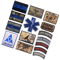 Brodé à la machine ligne bleue RETRAITE crochet boucle Badges Camouflage broderie moral brassards pour sacs tactiques chapeaux et vêtements