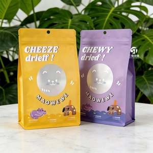 Custom Window Pet Food Bag Printed Aluminum Foil Flat Bottom Dog Food Stand up Pouch with Durable Zipper <b>Lock</b> - Product Image 3