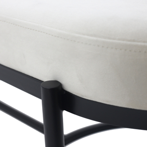 Panca in Velluto per Ingresso, Design Elegante Imbottito, Pouf Contemporaneo per Corridoio o Fondo Letto - Product Image 5