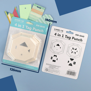 Punzonatrice artigianale personalizzata Multi punzonatura carta <span class=keywords><strong>4</strong></span> in 1 foro taglierina ad angolo per carta che fa Scrapbooking fai da te (<span class=keywords><strong>4</strong></span> forme) - Product Image 6