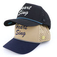 Out Door Running Hat Laser Cutting Hole Percé 5 6 Panel Dad Cap Waterproof Performance Trucker Baseball Hat Cap