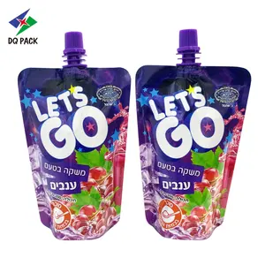Packet 180ml- 200ml Spout Pouch Juice Or Fruit Puree Or Jelly Packaging Stand Up Pouch With Spout