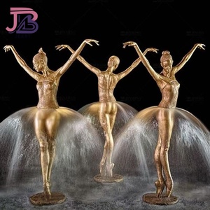 Decoración al aire libre Arte Fuente <span class=keywords><strong>de</strong></span> metal Estatuas <span class=keywords><strong>de</strong></span> hombre y mujer desnuda con fuente <span class=keywords><strong>de</strong></span> agua - Product Image 4