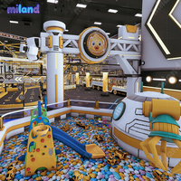 Système de terrain de jeux professionnel pour enfants, sélection pour centres commerciaux, design cyberpunk moderne, parc d'aventure pour enfants