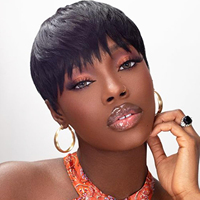 Perruques courtes personnalisables pour femmes noires, perruques de coupe pixie pour femmes, perruque sans colle entièrement fabriquée à la machine, prix de gros