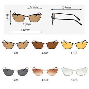 Gafas de Sol Rectangulares Retro Personalizadas con Logotipo para Mujer, Montura Metálica, Protección UV400, Estilo Ojo de Gato - Product Image 6