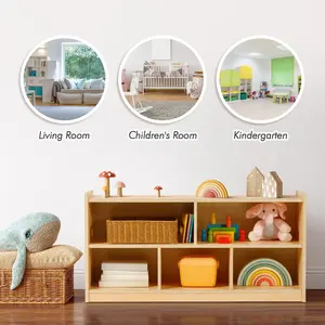 Montessori Bookshelf Living Room Furniture Decorative Storage Cabinet With Partition Book Item Decor