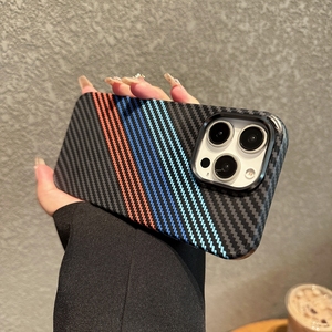 Sang Trọng Cứng PC Sợi Carbon Với Kim Loại Bảo Vệ Trường Hợp Với Từ Trường Hợp Điện Thoại Di Động Cho <span class=keywords><strong>Iphone</strong></span> 16 Pro Max 16 Cộng Với 15 14 13 - Product Image 6