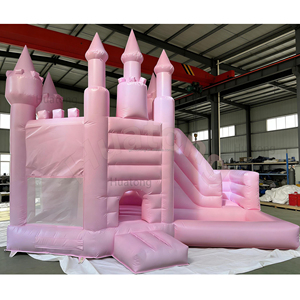 Château gonflable rose combiné avec toboggan, château de saut, maison de rebond <span class=keywords><strong>pour</strong></span> les enfants, <span class=keywords><strong>fête</strong></span> d'<span class=keywords><strong>anniversaire</strong></span>, <span class=keywords><strong>location</strong></span> <span class=keywords><strong>pour</strong></span> événements de mariage - Product Image 6