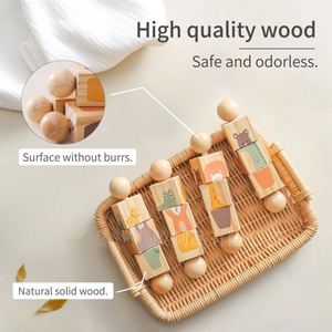 Children Fine Motor Skills Grasp Match up <b>Puzzle</b> Wooden Educational Twisting Cartoon Toy for 2-4 Years - Product Image 5