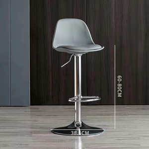 Sgabello da Bar Girevole dal Design Semplice e Moderno, Sedia Alta con Altezza Regolabile, Struttura in Metallo, Sgabelli da Bancone <span class=keywords><strong>per</strong></span> <span class=keywords><strong>Cucina</strong></span> e <span class=keywords><strong>Soggiorno</strong></span> - Product Image 6