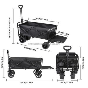 Chariot de jardin pliable, chariot de plage, chariot utilitaire, chariot de camping, chariot à main portable - Product Image 1