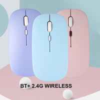 Souris sans fil rechargeable verticale 2,4 GHz Bluetooth
