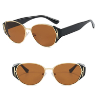 Lunettes de soleil unisexes DL Fashion avec monture ovale en PC, protection UV et design à monture intégrale