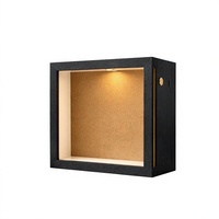 [Éclairage rechargeable à commande tactile] Cadre creux en panneau MDF pour boîtes de rangement et de présentation de figurines DIY, boîtes surprises et décors