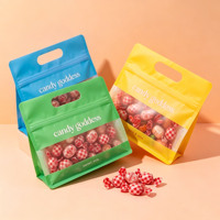 Bolsa Personalizada para Snacks, Bolsa de Aluminio con Cierre Zip, Bolsa de Mylar con Ventana Transparente