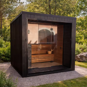 Sauna Tradizionale KLAFIN per Esterni, 3-4 Persone, in Legno di Hemlock, con Vapore e Infrarossi, Vasche Idromassaggio Elettriche e Cabine Sauna in Stile Giapponese - Product Image 3
