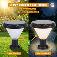 Lampes solaires LED d'extérieur modernes KCD Degree Garden Landscape Pillar Lamps RGB+CCT intelligentes basse tension 3-en-1 pour jardin