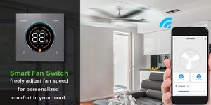 Interruptor Inteligente Tuya Zigbee de 2 Canales, Control de Luz Regulable y Velocidad del Ventilador, Sin Necesidad de Cable Neutro, Fácil Instalación para el <span class=keywords><strong>Mercado</strong></span> de la India - Product Image 5