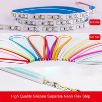 Tiras de Luces de Neón Flexibles de Silicona Pura LED ESANN DC12V IP65 a Prueba de Agua Garantía de 3 Años para Uso Hotelero 5m/50m/100m Rojo