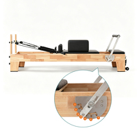 Reformers de Pilates en chêne massif pour usage en studio, lit d'exercice corporel multifonctionnel, équipement de fitness Pilates commercial avec logo personnalisé, vente en gros