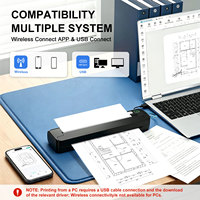 Nouvelle arrivée, imprimante thermique portable mini OEM, imprimante thermique sans encre A4, compatible USB pour Android/iOS/ordinateur portable