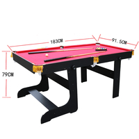 Table de billard pliable de 6 pieds de Offres Spéciales personnalisée en usine: Design moderne supérieur, table de billard d'intérieur en MDF, billard et billard, vente en gros