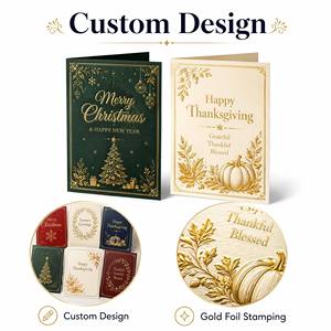 Weihnachtskarten <span class=keywords><strong>Postkarten</strong></span> Saisonale Feiertagskarten Verschiedene Papiertypen für Weihnachtsfeiern Geschäftliche Feiertage Geschenke und Marketing-Promotion - Product Image 4