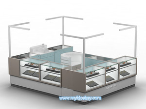Chiosco Espositivo per Gioielli di Alta Gamma 3x3 Metri, Stand per Gioielleria, Design di Cabina Espositiva per Gioielli in Vendita - Product Image 4