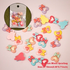 Paso Sico colorido amor corazón grandes alas DIY Nail Art accesorios Kawaii resina <span class=keywords><strong>uñas</strong></span> encantos para el Día <span class=keywords><strong>de</strong></span> San Valentín - Product Image 2