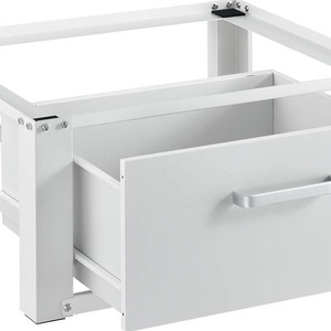 Base Elevadora Manual de Acero para Armarios con Cajones y Soportes Laterales Reforzados, con Base de Alimentación para Pedestal de Lavadora y Secadora - Product Image 4