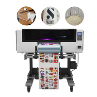 Impresora de inyección de tinta UV DTF, pegatinas de cristal de 60cm, película AB de 24 pulgadas, grado automático XP600 para taza, vidrio de madera, Material flexible, máquina DTF