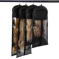 Sac de rangement suspendu pliable simple en PVC de haute qualité pour plusieurs perruques et extensions capillaires